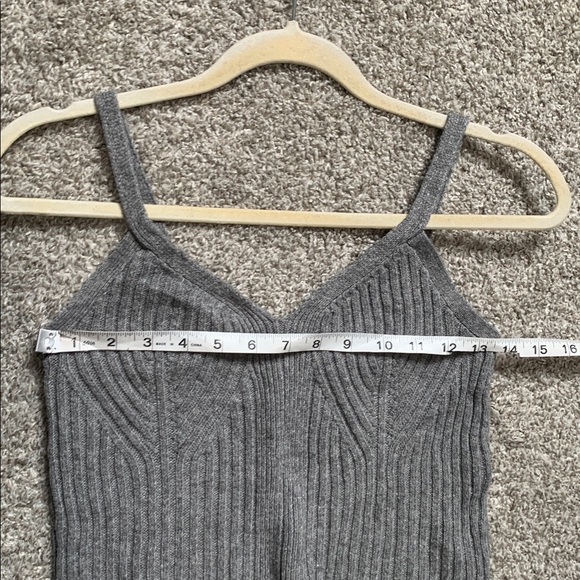 Auden Gray Ribbed Sweater Tank Top Size Small - Picture 6 of 7